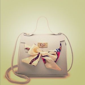 Satchel bag with scarf